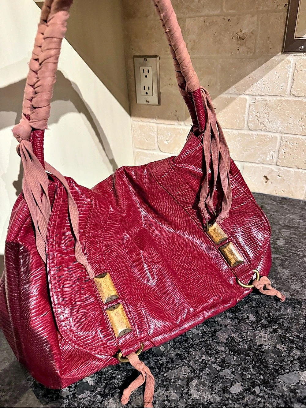MATT & NAT Burgundy Hibo style Shoulder Bag